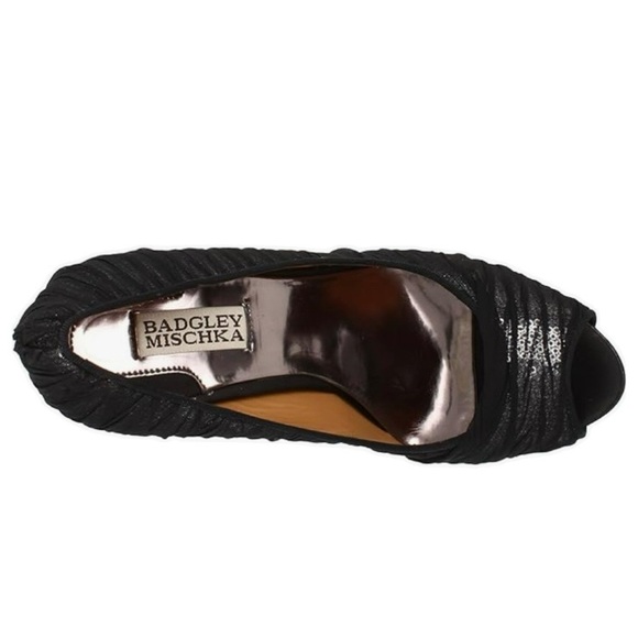 Badgley Mischka “Star” Platform Pumps Black Size 7 - Picture 3 of 14